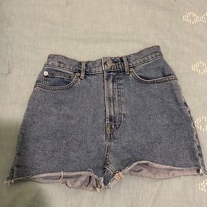 Everlane way high denim cut off shorts size 23
